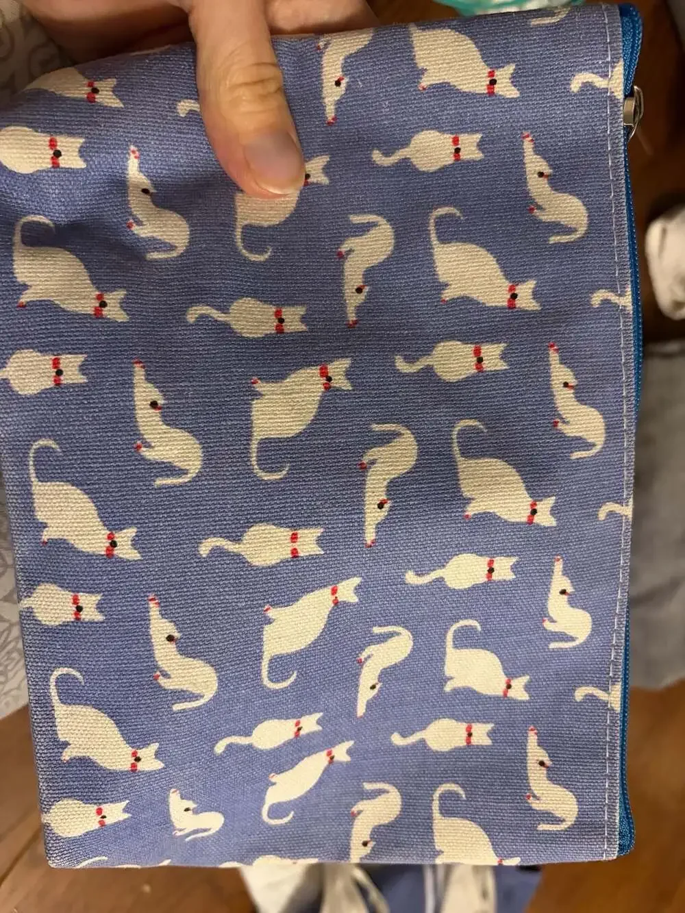 Rock Flower Paper Cat Print Cosmetic Bag